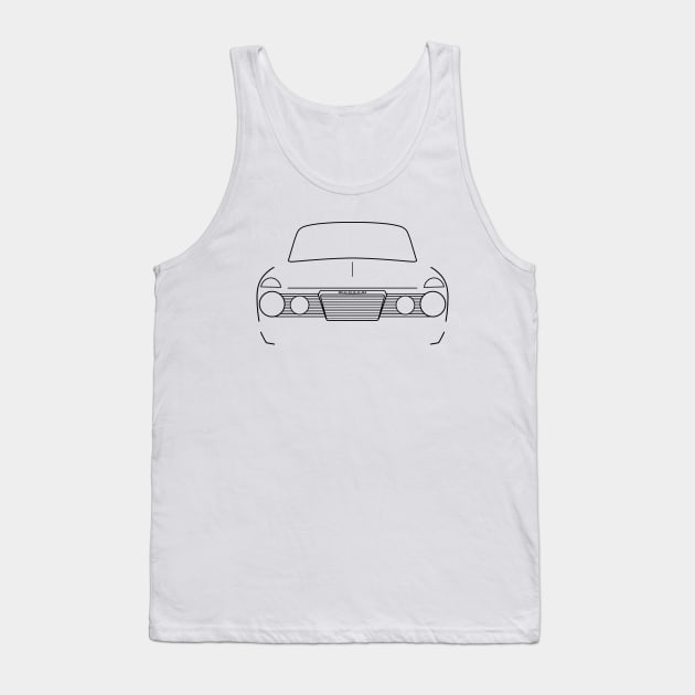 Humber Sceptre MkII 1960s classic British car black outline graphic Tank Top by soitwouldseem